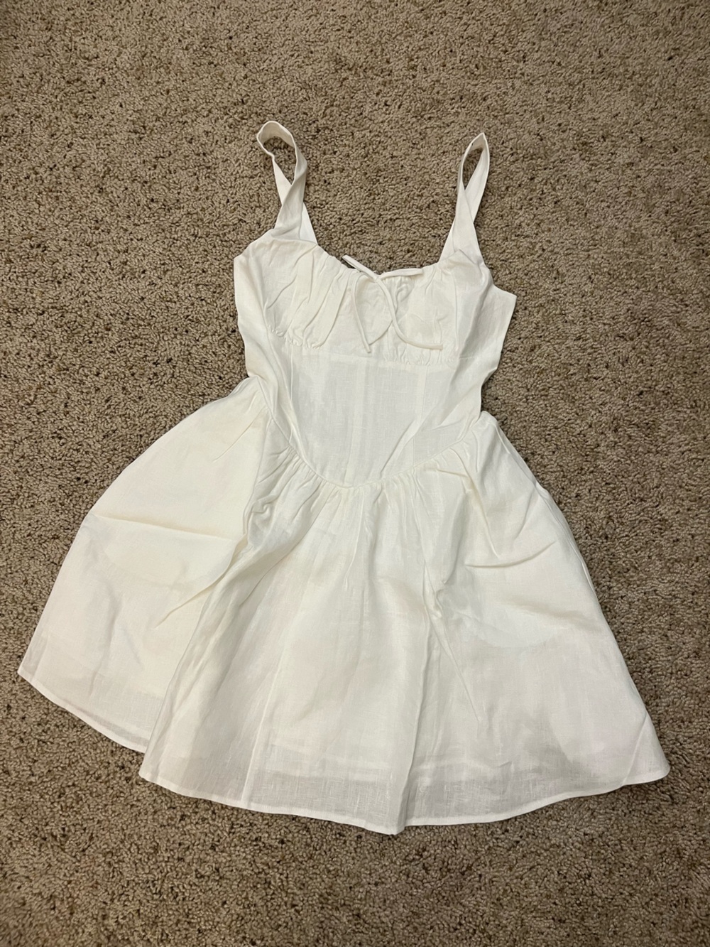 NWOT Reformation Daria Linen Dress White Size 2